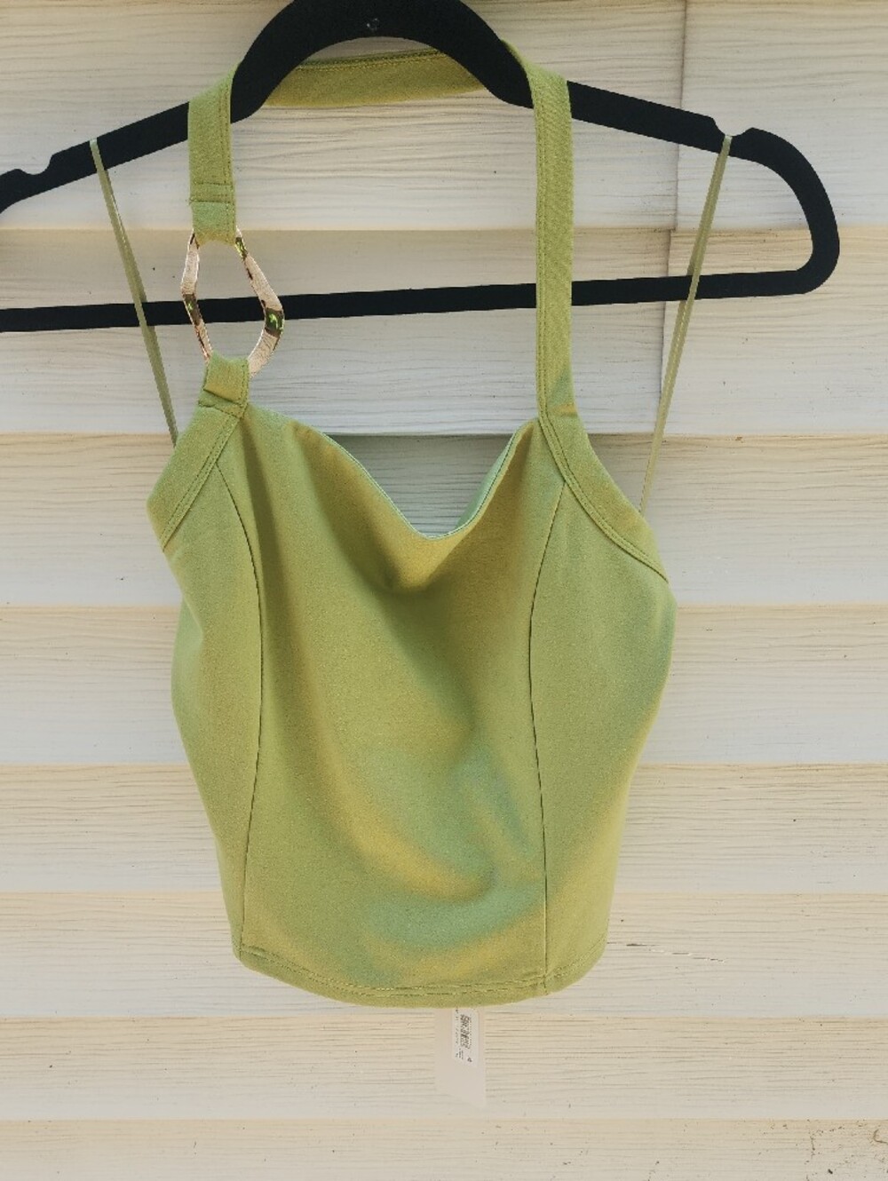 Altered State Jessamine Lime Green Hardware Halter Top Size Medium - Picture 5 of 13